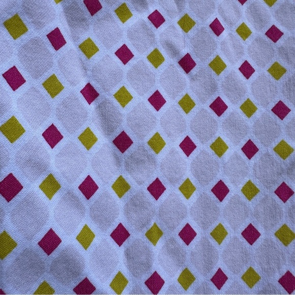 Krazy Larry Pink & Lime Diamond Pattern Pull-On Ankle Pants Women’s Size 10 Golf - Picture 13 of 14